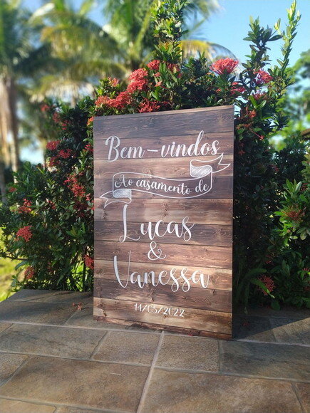 Placa para Entrada Casamento 60x40
