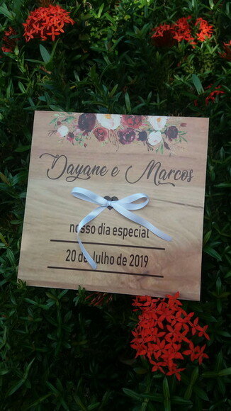 Placa Porta alianças