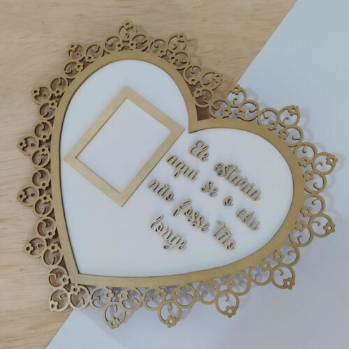 Placa Porta Retrato Homenagem com Sua Frase (foto 9x7cm)