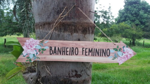 Placa Seta De Casamento Indicativa/sinalização Em Mdf