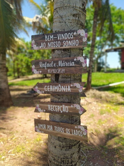 Placas indicativas COM SUA FRASE Kit com 5