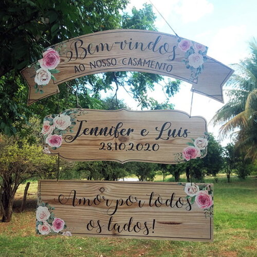 Placas indicativas faixa kit com 3