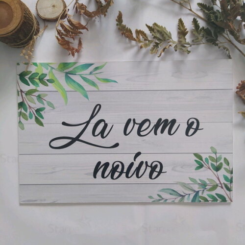 Plaquinha de Casamento em mdf com Sua Frase