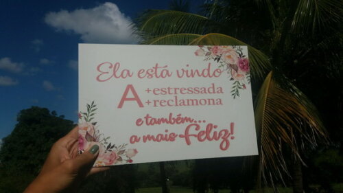 Plaquinha de Casamento em mdf com Sua Frase