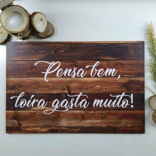 Plaquinha de Casamento em mdf com Sua Frase