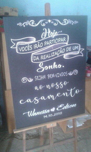 Quadro Chalkboard Casamento Md09