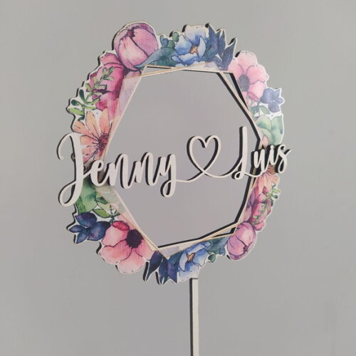 Topo de Bolo Floral
