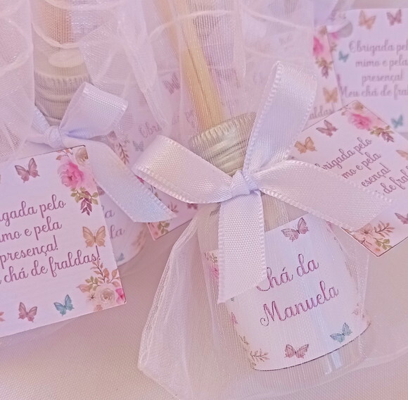 Lembrancinha Chá de Fraldas Borboletas