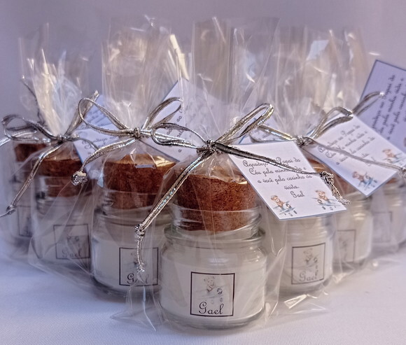 Lembrancinha Vela Aromatizada Nascimento