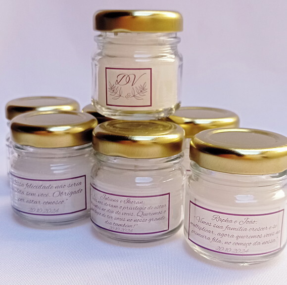 Mini Vela Perfumada Casamento