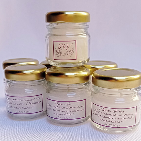 Mini Vela Perfumada Casamento