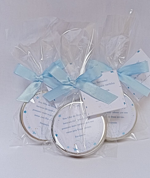 Vela Personalizada Batizado Ursinho