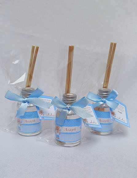 Lembrancinha Aromatizador Maternidade Ursinho Azul Bebe