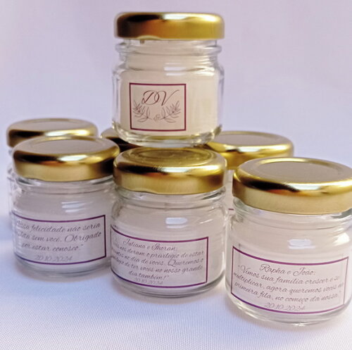 Mini Vela Perfumada Casamento