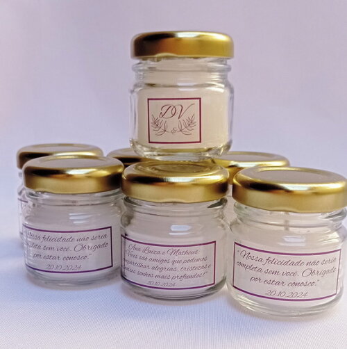Mini Vela Perfumada Casamento