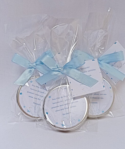 Vela Personalizada Batizado Ursinho