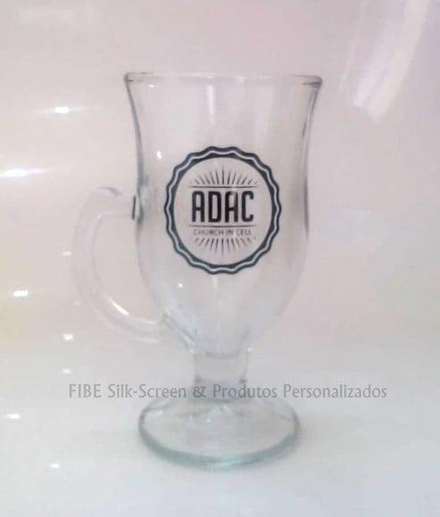 Caneca Capuccino Vidro Personalizada