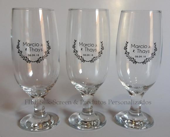 Taça de Vidro para Cerveja Personalizada