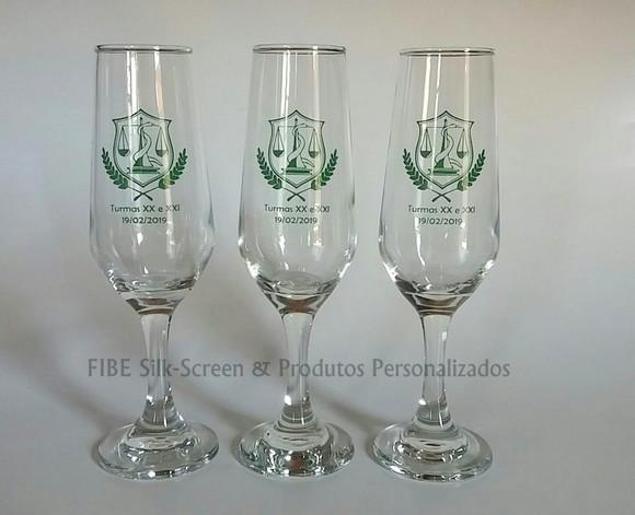 Taça de Vidro para Champagne Personalizada