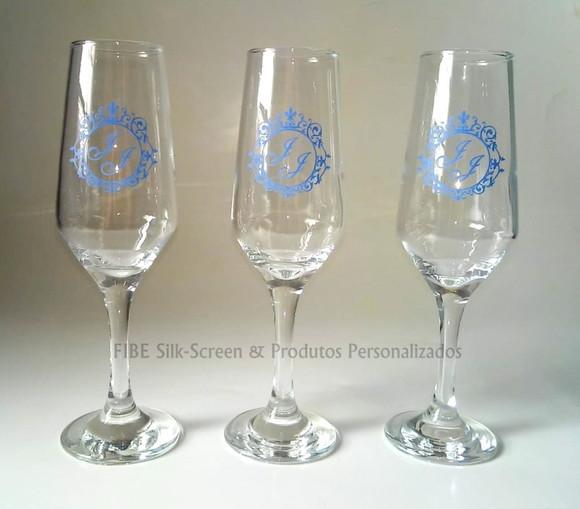 Taça de Vidro para Champagne Personalizada