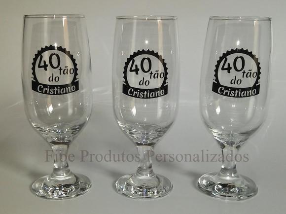 Taça de Vidro Personalizada