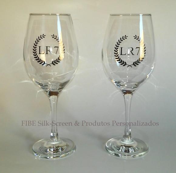Taça para Vinho de Vidro Personalizada