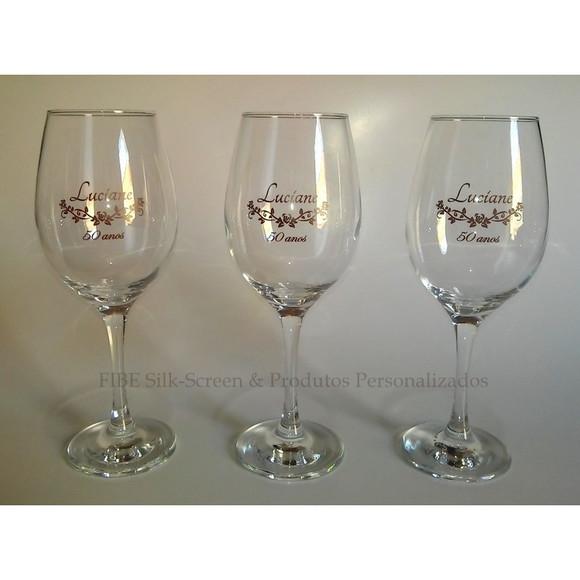 Taças de Vidro para Vinho Personalizadas