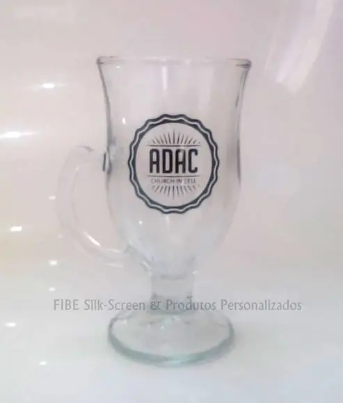 Caneca Capuccino Vidro Personalizada