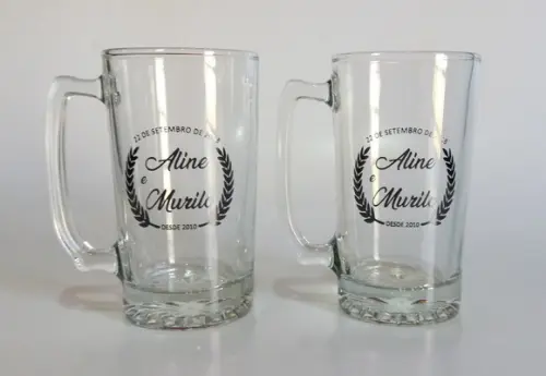 Caneca de Vidro Personalizada