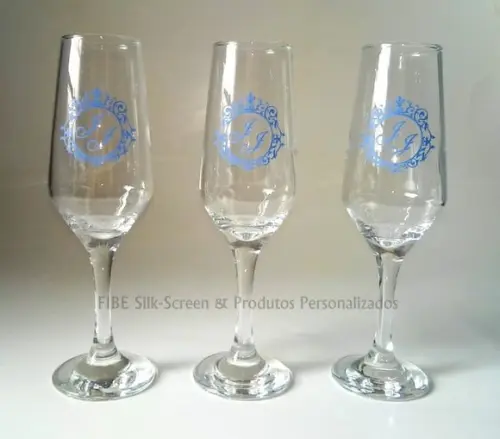 Taça de Vidro Champagne Personalizada