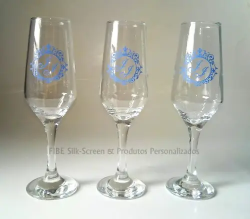 Taça de Vidro para Champagne Personalizada