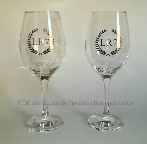 Taça para Vinho de Vidro Personalizada
