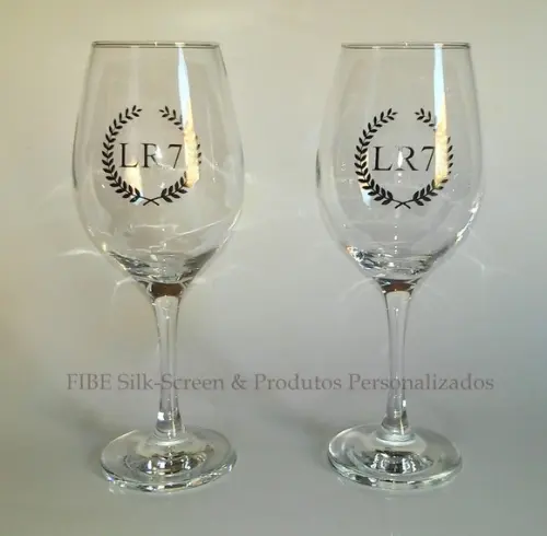 Taça para Vinho de Vidro Personalizada