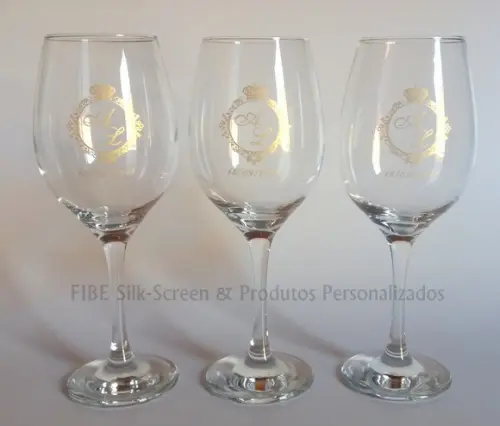 Taça para Vinho de Vidro Personalizada