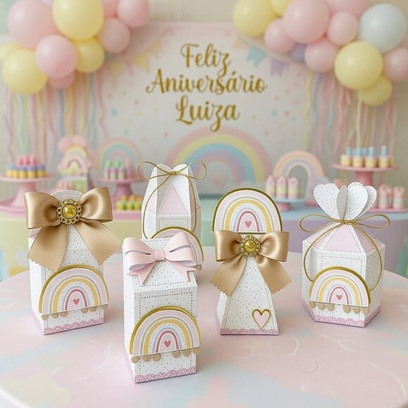 Arco Iris Arquivo de Corte Studio e pdf
