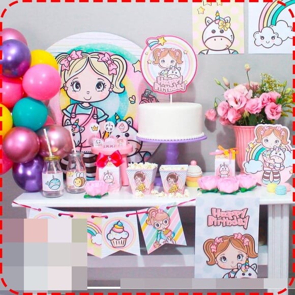 ARQUIVO CORTE KIT **** SILHOUETTE ANIVERSÁRIO MENINA*** LUXO