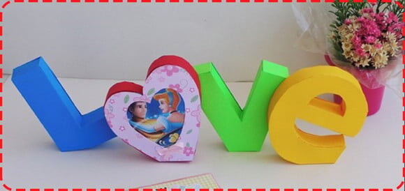 ARQUIVO CORTE KIT ****formato SVG***** LETRAS LOVE 3D
