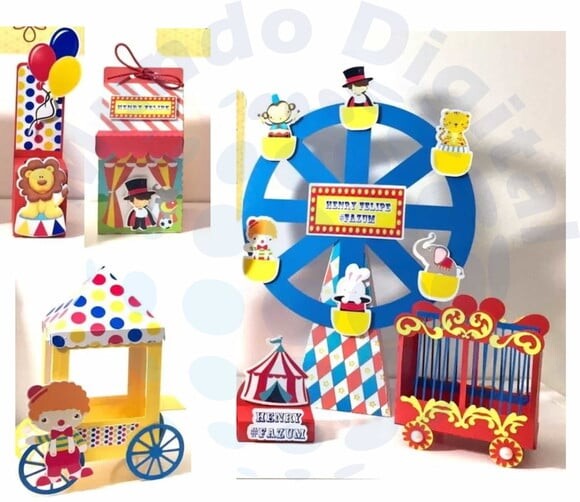 ARQUIVO CORTE KIT SILHOUETTE CIRCO LUXO