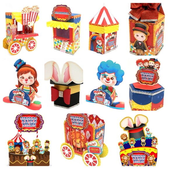 ARQUIVO CORTE KIT SILHOUETTE CIRCO LUXO