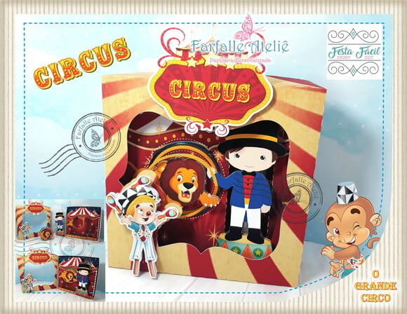 ARQUIVO CORTE KIT SILHOUETTE CIRCO LUXO