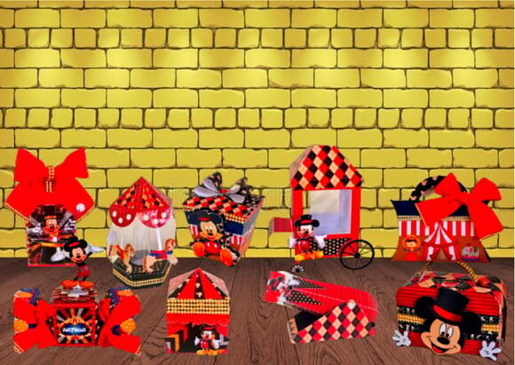 ARQUIVO CORTE KIT SILHOUETTE CIRCO MICKEY LUXO