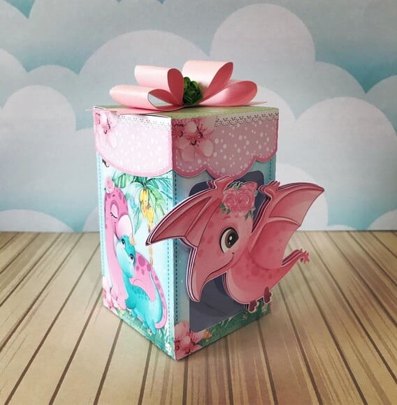 Arquivo Corte Kit Silhouette Dino Baby Menina Luxo
