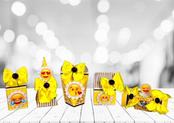 ARQUIVO CORTE KIT SILHOUETTE EMOJI LUXO