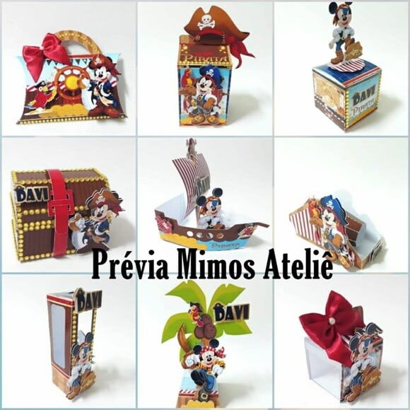 ARQUIVO CORTE KIT SILHOUETTE MICKEY PIRATA LUXO 2019