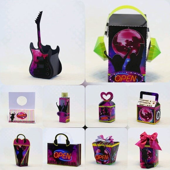 ARQUIVO CORTE KIT SILHOUETTE NEON LUXO 2019