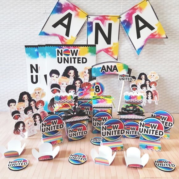 ARQUIVO CORTE KIT SILHOUETTE NOW UNITED FESTA EM CASA