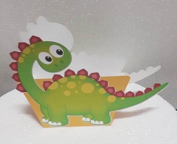 ARQUIVO CORTE SILHOUETTE CENTRO DE MESA DINOSSAURINHO FOFO