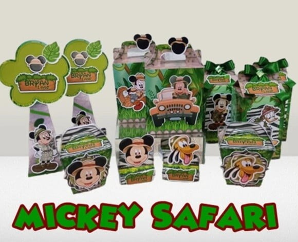 Arquivo de Corte Digital Silhouette Mickey Safari Luxo