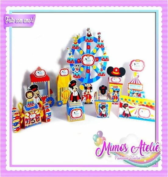 ARQUIVO DE CORTE SILHOUETTE CIRCO DO MICKEY LUXO 2018