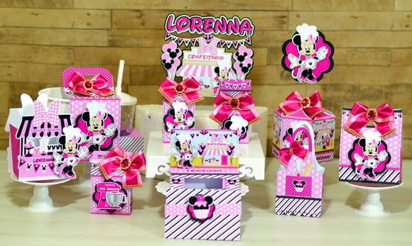 Arquivo Digital Silhouette Minnie Confeiteira Luxo